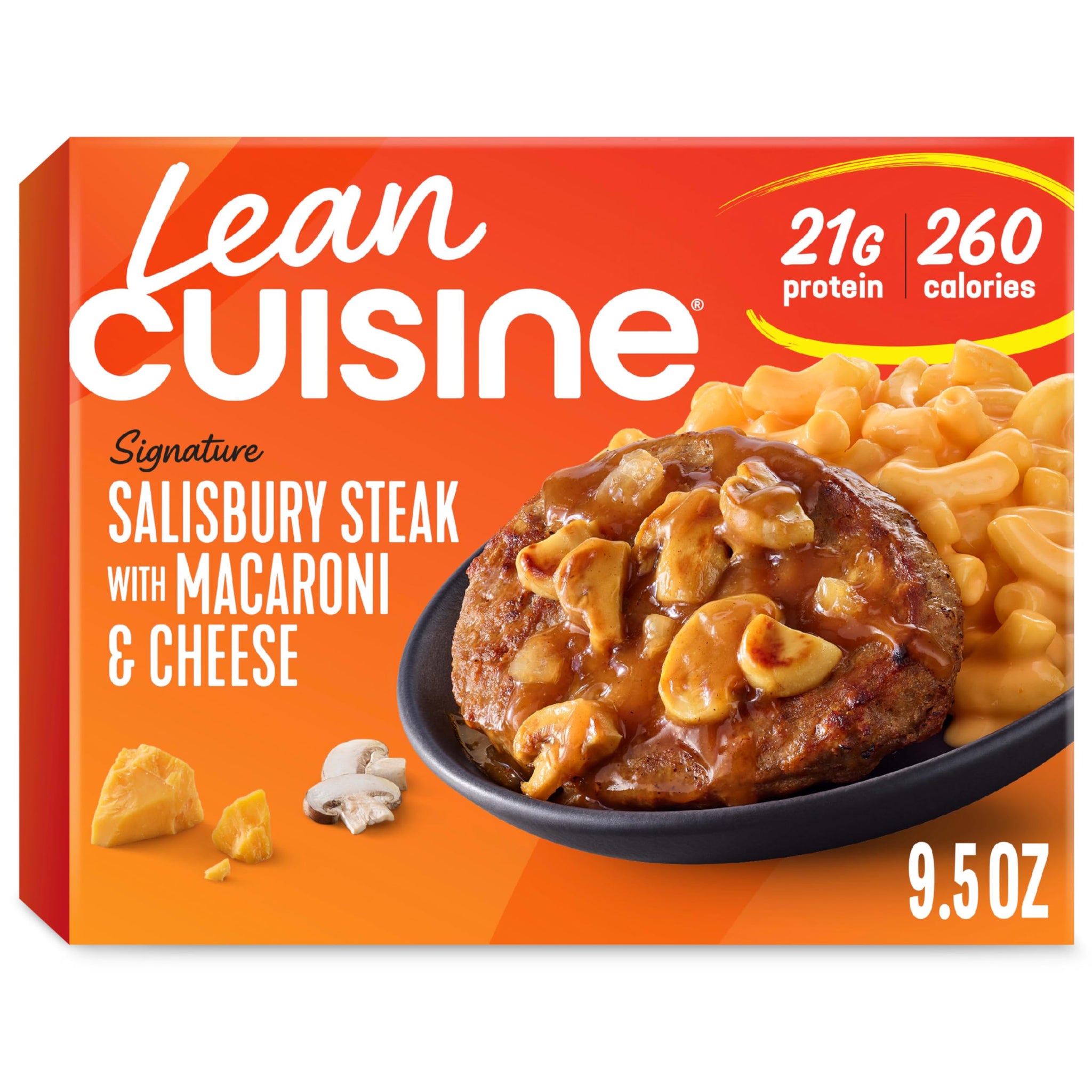 Lean Cuisine Salisbury Steak With Macaroni And Cheese, Frozen Meals, Frozen Lunch Or Dinner 9.5 oz