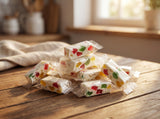 Jube Nougat Candy - 8 oz Soft Chewy Nougat with Fruity Jelly Pieces, Individually Wrapped, Creamy Milk Snack, Colorful Fruit, Bulk Sweet Treat