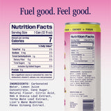 Benny Raspberry Hibiscus Sparkling Clean Energy Drink | 80mg Natural Caffeine Yerba Mate | Lion's Mane & Ginseng | 1g Sugar, 5 Calories | No