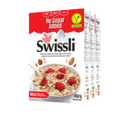 Swissli Zero Sugar Added Muesli | Whole Grain Vegan Cereal | German-Made Breakfast Blend | 3-Pack 450 g boxes