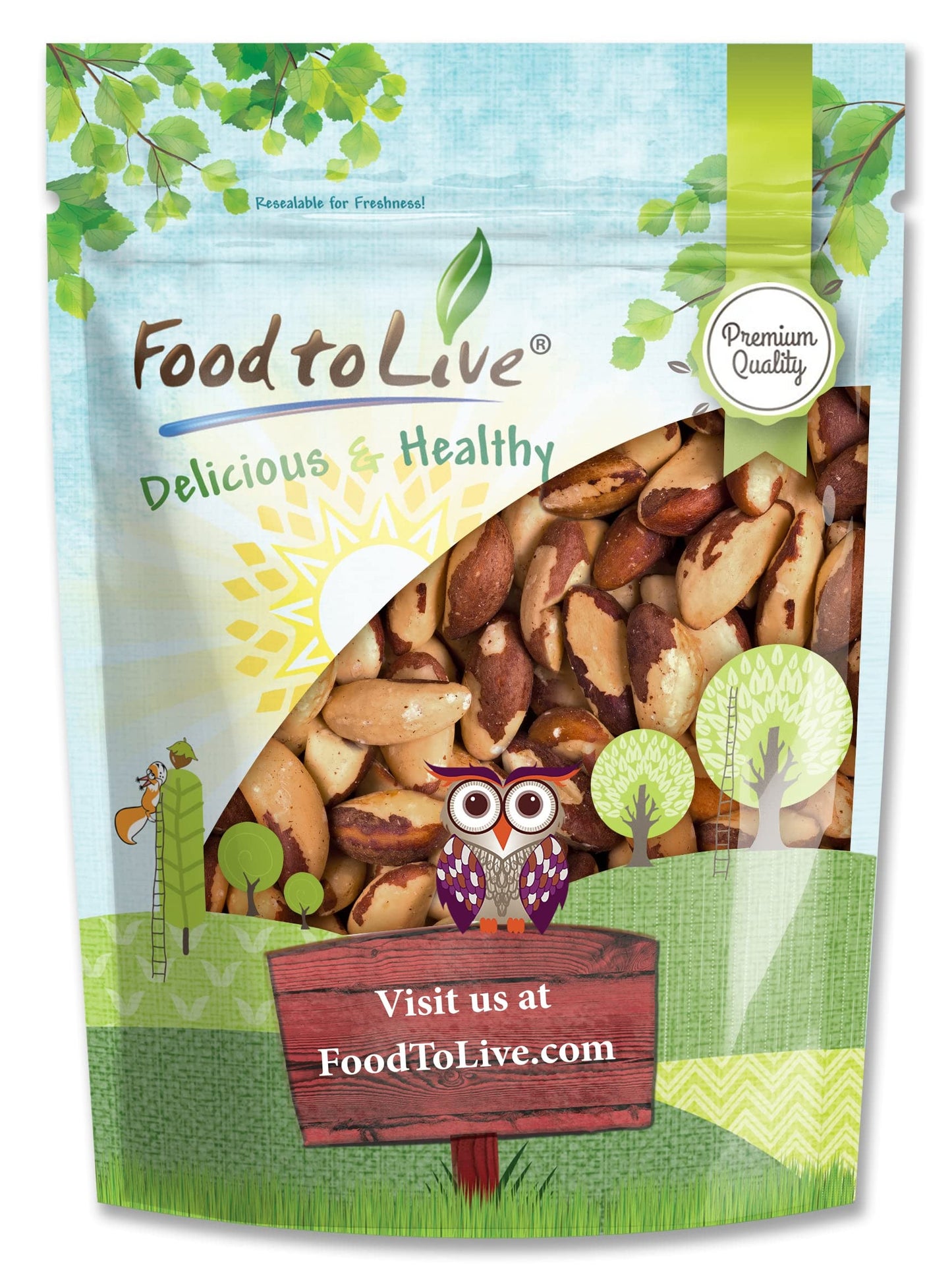 Food to Live Dry Roasted Brazil Nuts, 4 Pounds - Unsalted, Whole, Oven Roasted Brazilian Nuts, No Oil Added, Shelled, Vegan, Kosher, Bulk. Good Source