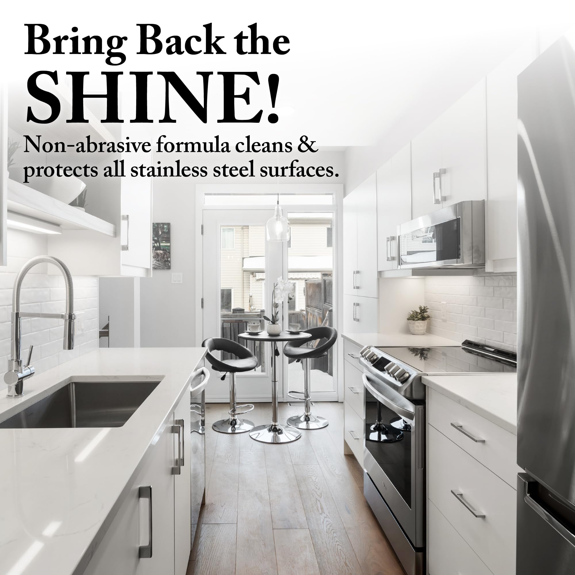 Goddard's Stainless Steel Cleaning Spray for Kitchen Appliances - Removes Grease & Food Stains, Brightens Surfaces to Streak-Free Shine, Resists