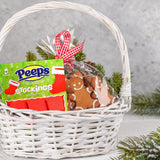 Needzo Stocking Marshmallow Peeps, Festive Christmas Candy Treats for Holiday Parties and Stockings (Pack of 5)
