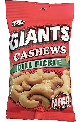 GIANTS Dill Pickle Flavored Cashews, (8-4 oz. Bags)