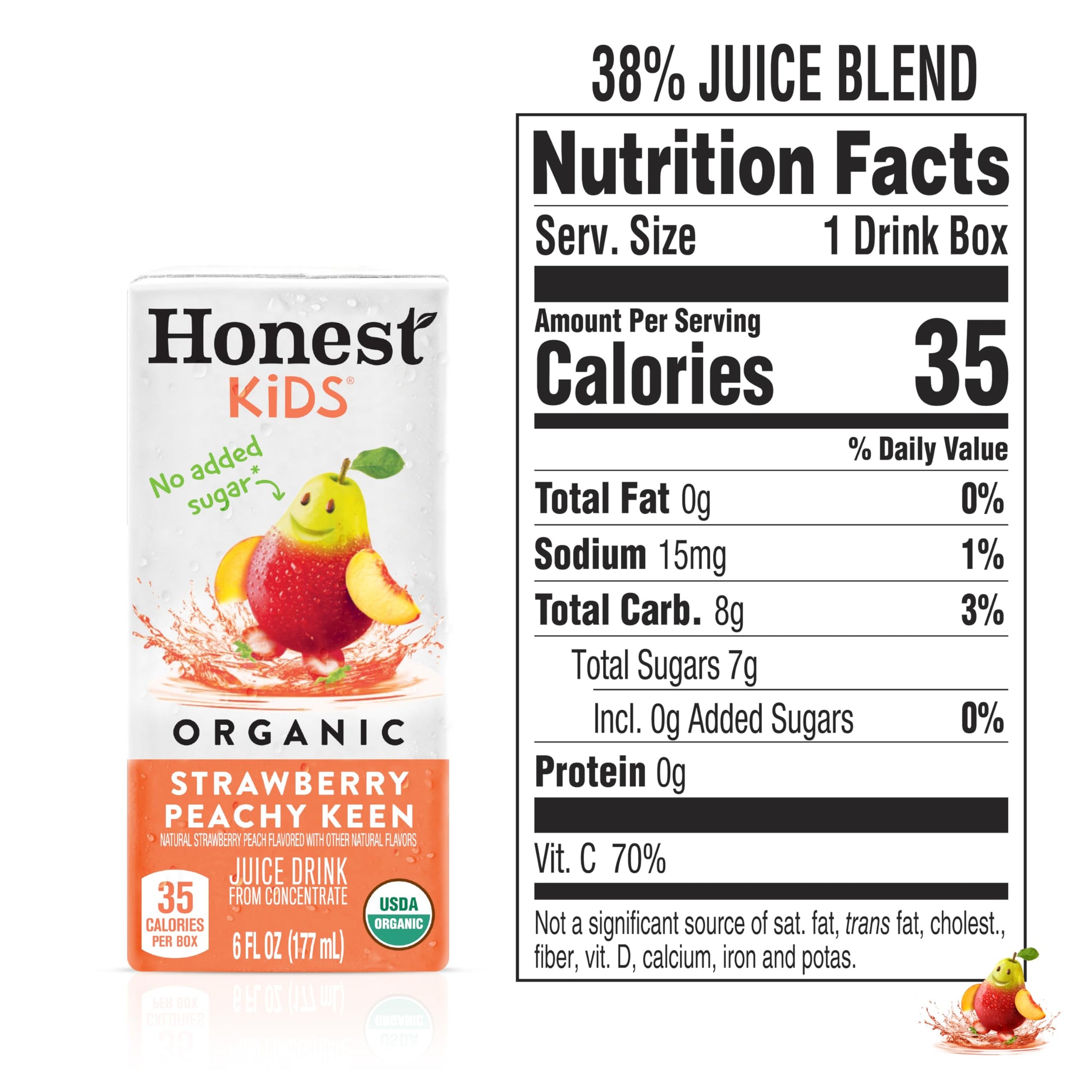 Honest Kids, Strawberry Peachy Keen, 48 Fl Oz