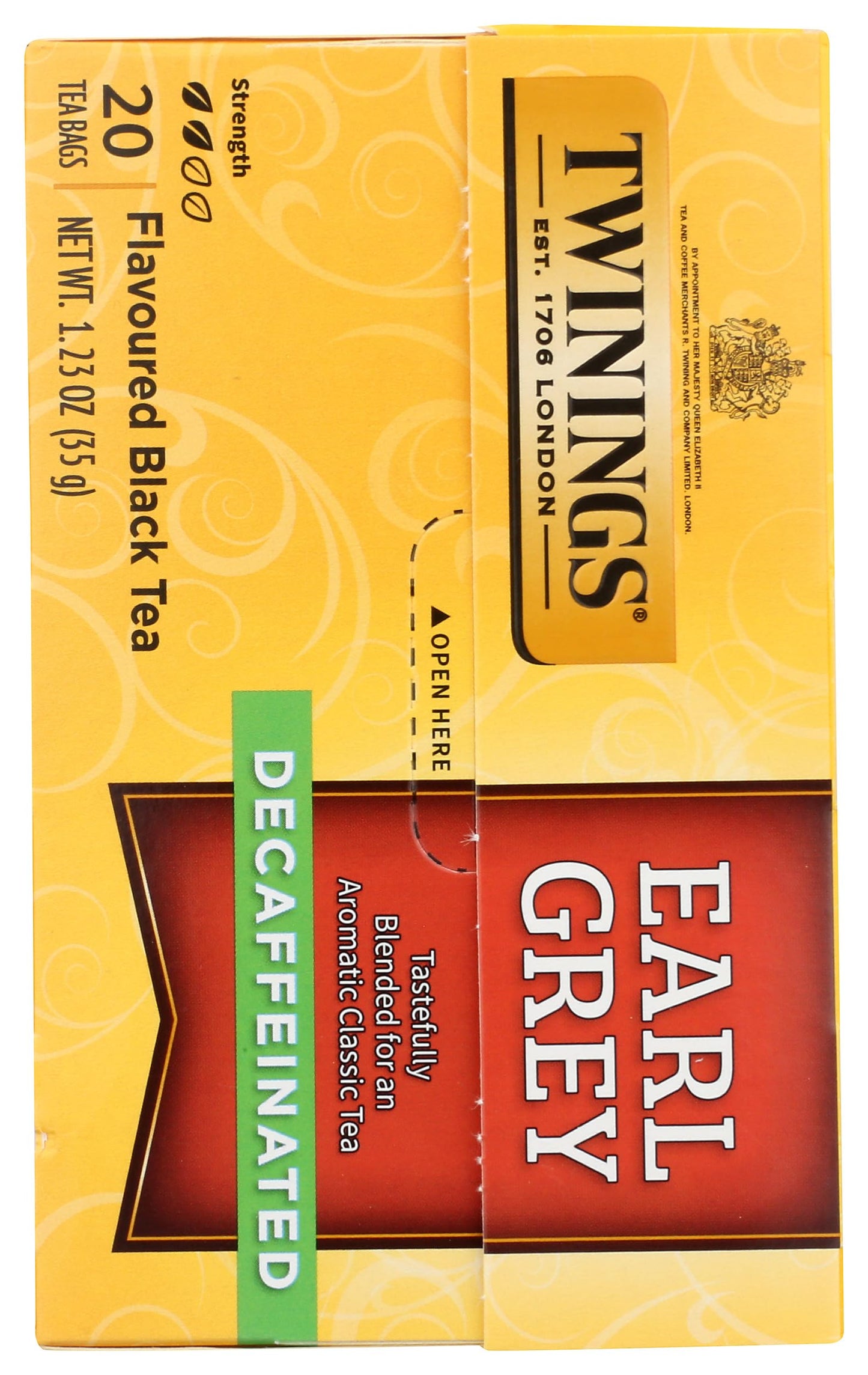 TWININGS TEA, TEA,DECAF,EARL GREY 20 BAG