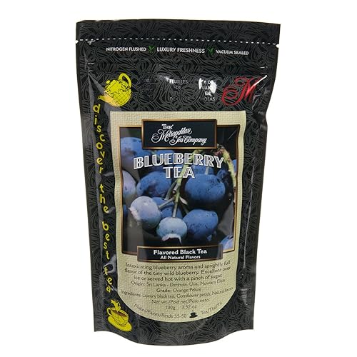 Metropolitan Tea Discovery Loose Tea Pack, Blueberry Flavored Black, 100gm