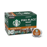 Starbucks K-Cup Coffee Pods, Medium Roast Hot or Iced Coffee, Pike Place Roast, 10 Keurig Pods
