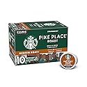 Starbucks K-Cup Coffee Pods, Medium Roast Hot or Iced Coffee, Pike Place Roast, 10 Keurig Pods