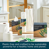 Grove Co. Bamboo Toilet Paper Tree Free & Septic Safe Bath Tissue, Ultra Soft, Durable, & Absorbent 3 Ply Sheets (1 Roll = 44.4 sq ft) Bulk Toilet