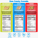 Every Body Eat Crispbread Crackers, Variety Pack - Gluten Free, Grain Free, Vegan, Dairy Free, and Seed Oil Free (5 Ounce Pack of 3)