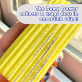 Scrub Daddy Damp Duster, Multipurpose Dusters for Cleaning - Wooden & Venetian Blind Cleaner Tool, Ridged Wet Dust Sponge for Skirting Board