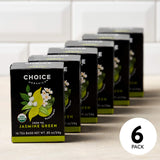 Choice Organics - Organic Jasmine Green Tea (6 Pack) - Green Tea Scented with Jasmine Blossoms - Fair Trade - Compostable - Contains Caffeine - 96