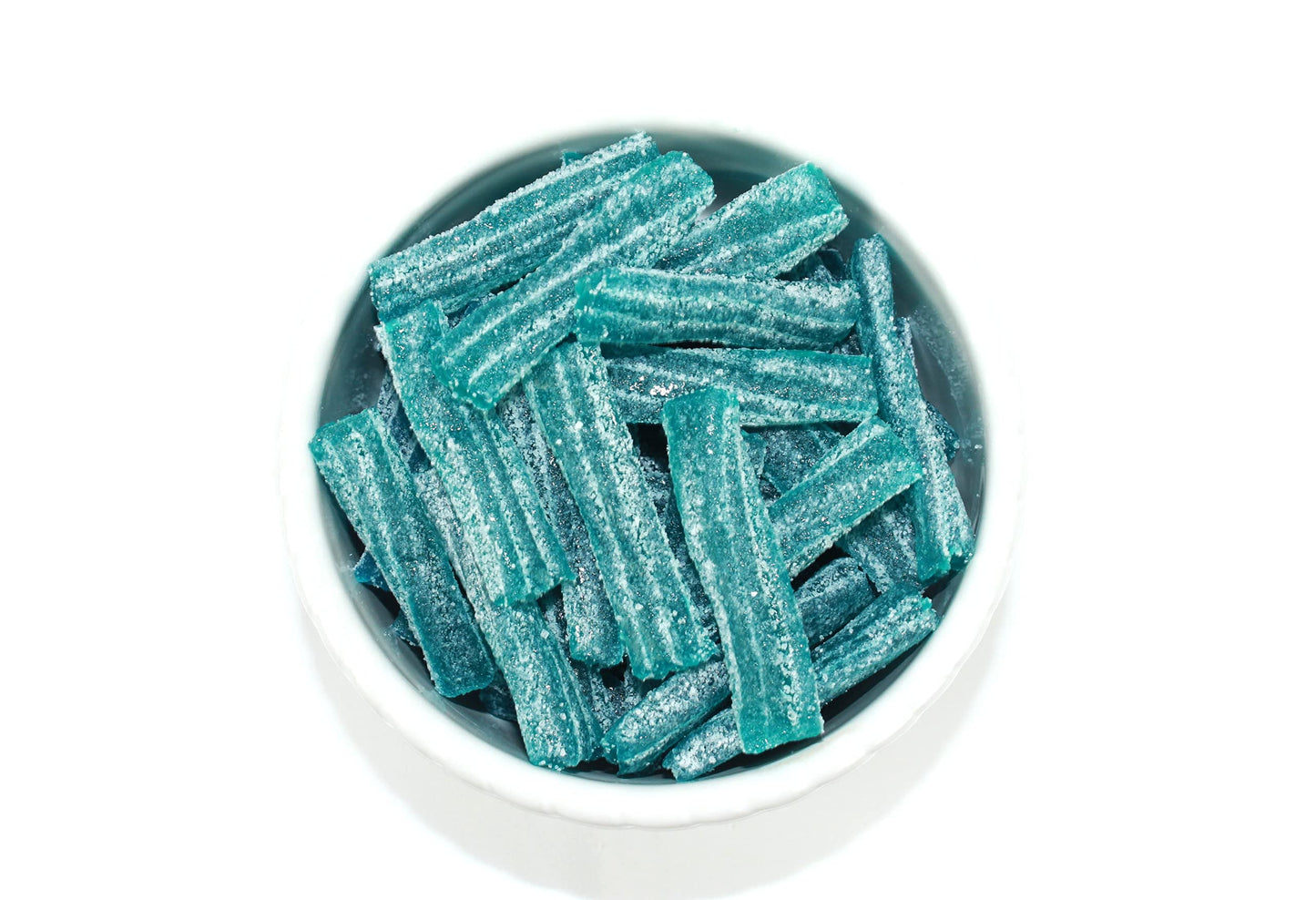 Mini Blue Sour Straws- Bulk Blue Raspberry Sour Power Patch Straw Bites (1 Pound)