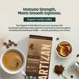 Artizan Organic Turkey Tail Mushroom Coffee Pods for Nespresso Original Line | Half-Caff | Daily Defense + Gut Health | 10 Compostable Espresso