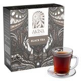 AKINA - Regular Black Tea Bags, Individually Wrapped, Classics String and Tag Kenyan Tea, Bold and Timeless with Comforting Flavor (Box of 100) (200g)