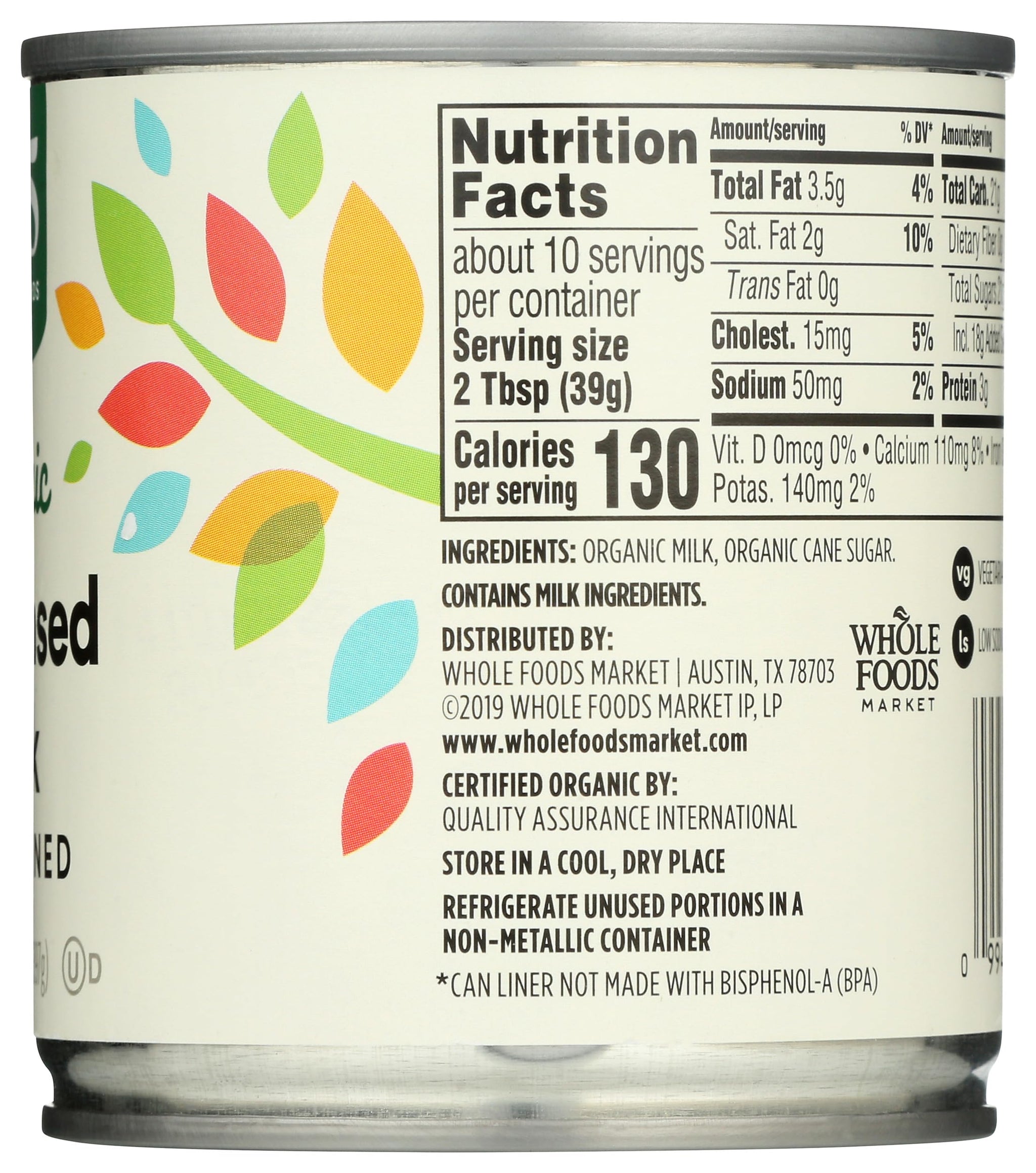 365 by Whole Foods Market, Organic Sweetened Condensed Milk, 14 Ounce