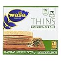 Wasa Crispbread Thins,Rosemary & Sea Sal 6.7 Oz (Pack Of 10)