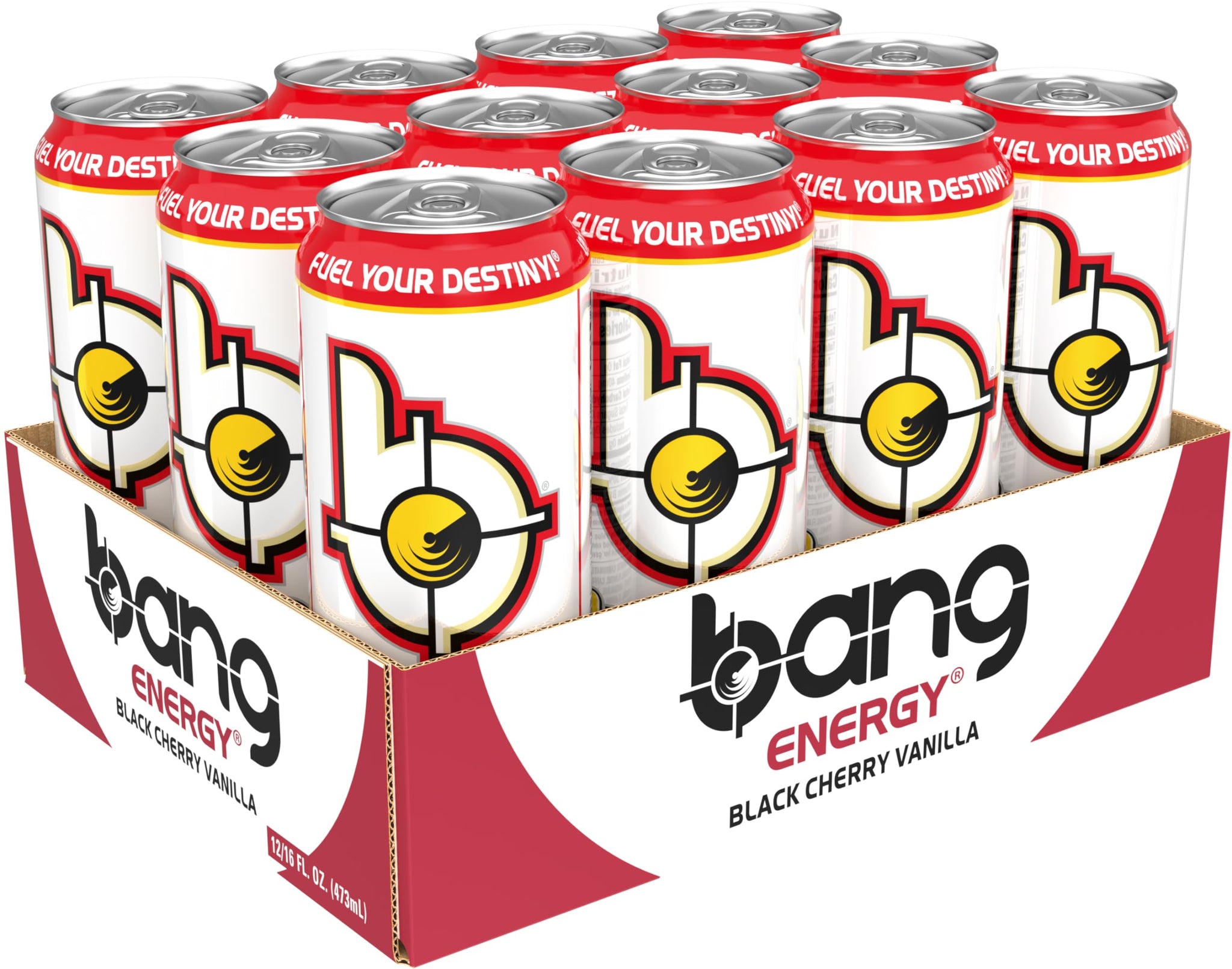 Bang Energy Black Cherry Vanilla, Sugar-Free Energy Drink, 16-Ounce