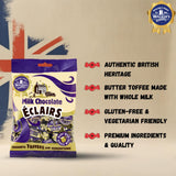 Walkers Nonsuch Milk Chocolate Eclairs 5.29 oz (Pack of 2) - Traditional British Chewy Butter Toffee Candy, Classic English Creamy Toffee Sweets