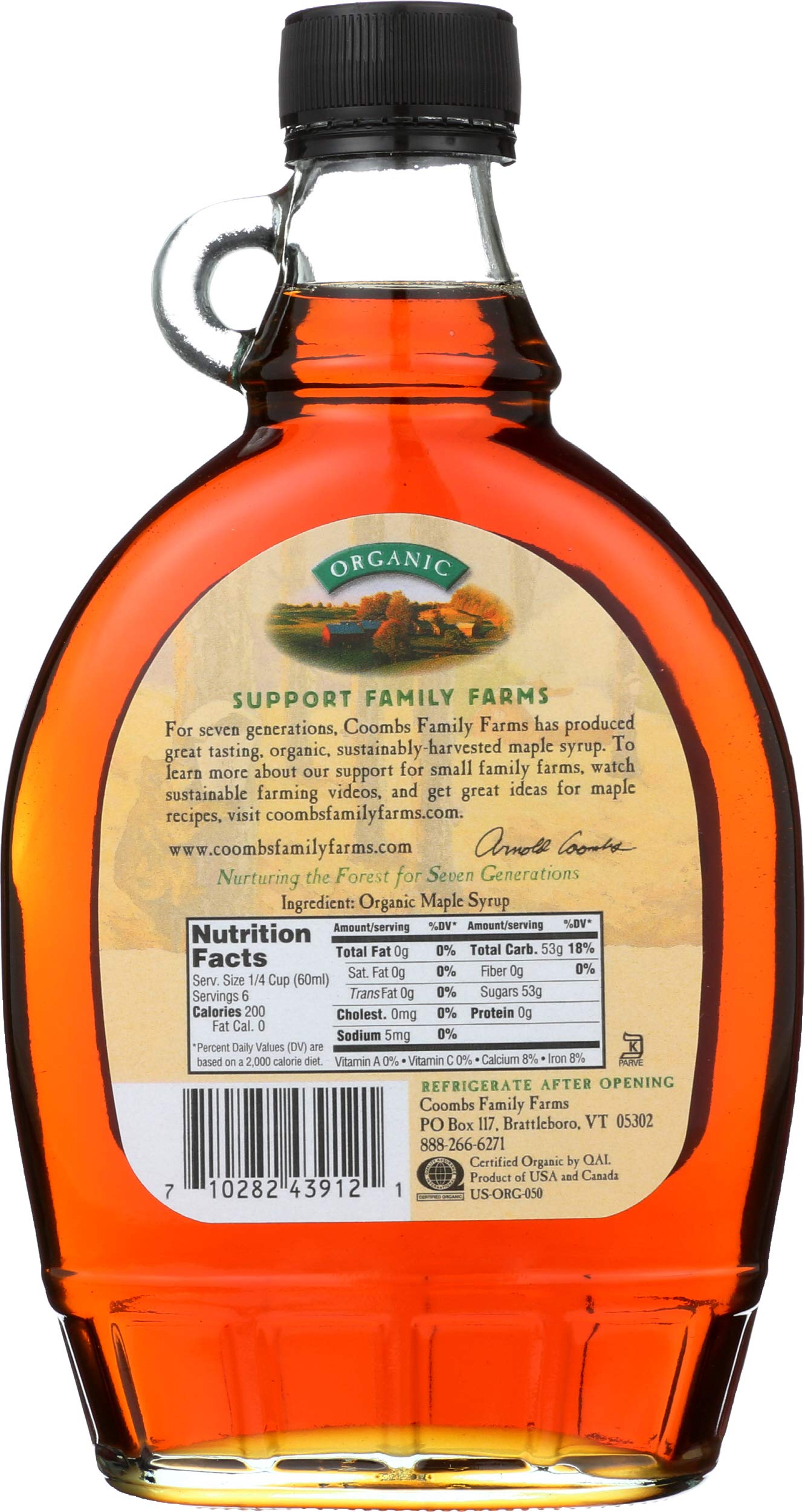 Coombs Family Farms Syrup Maple Grda Org 12 OZ