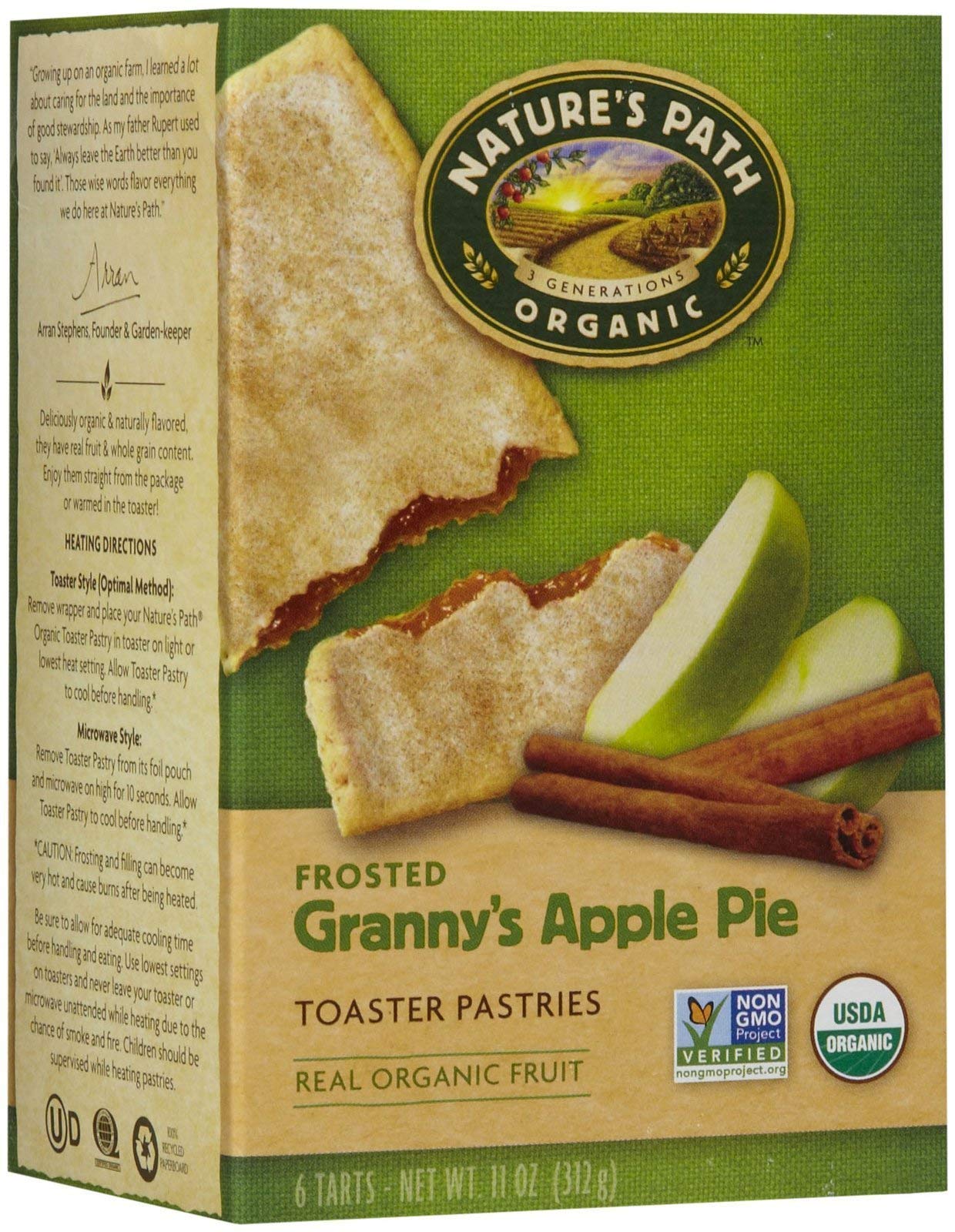 Nature's Path, Toaster Pastries, Apple Cinnamon Frosted, 6 Ct