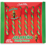 Archie McPhee's Jalapeño Candy Canes - 6 Count, 9 grams Each - Mexican Cuisine Inspired Holiday Candy, Perfect Christmas Stocking Stuffer and Gag Gift