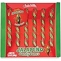 Archie McPhee's Jalapeño Candy Canes - 6 Count, 9 grams Each - Mexican Cuisine Inspired Holiday Candy, Perfect Christmas Stocking Stuffer and Gag Gift