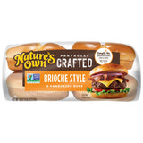 Nature's Own Perfectly Crafted Brioche Style Hamburger Buns, Non-GMO Hamburger Buns, 8 Count