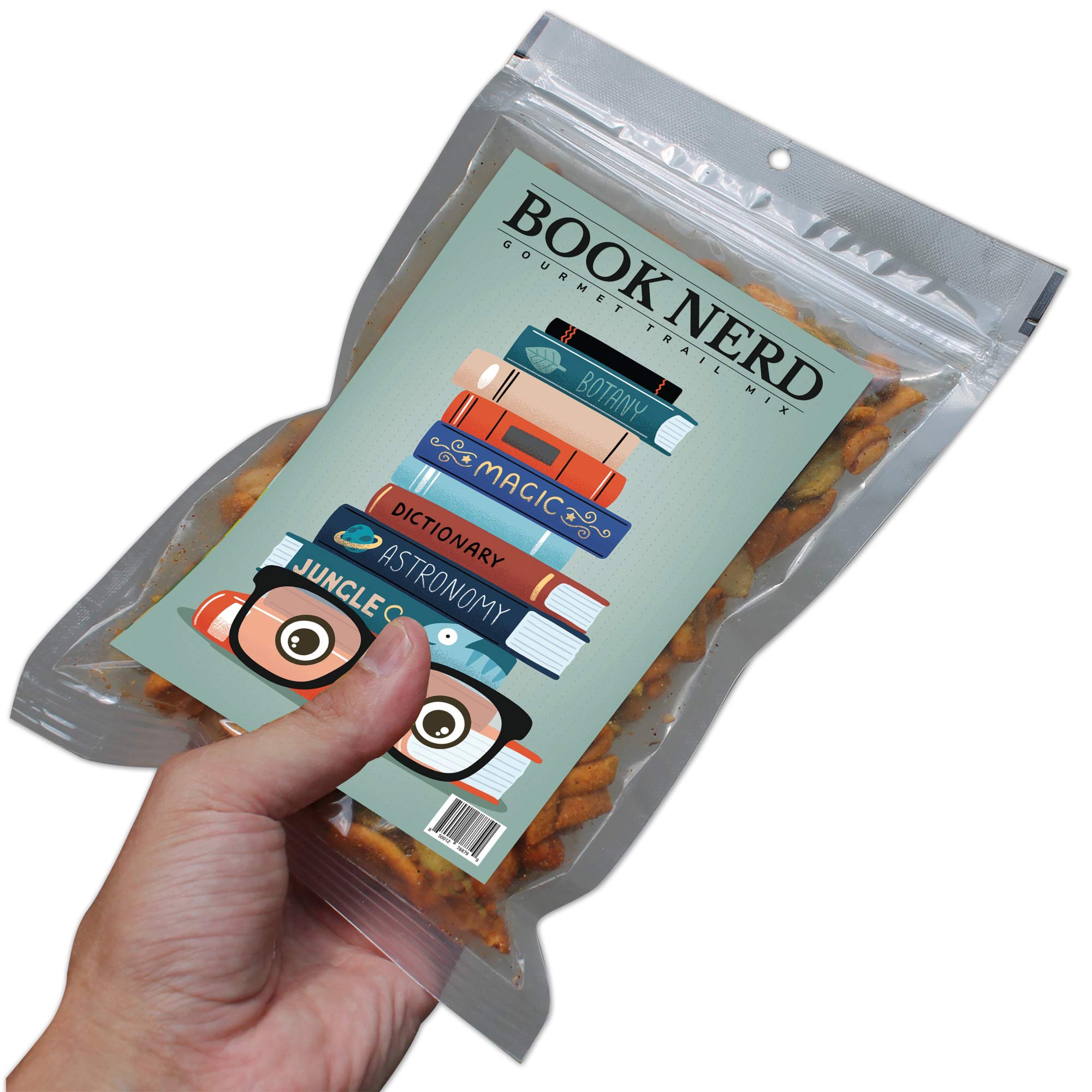 Book Nerd Trail Mix - Funny Spicy Snack Mix for Kids, Teens, and Adults - Book Club Gifts Stocking Stuffer, Made in the USA