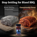 Big Moe Cason Pork BBQ Rub - 2x 11 oz Shaker Bottles - Bbq Rub and Pork Rub for Ribs and Brisket - Bbq Seasoning and Rib Rub Style Brisket Rub - Spg