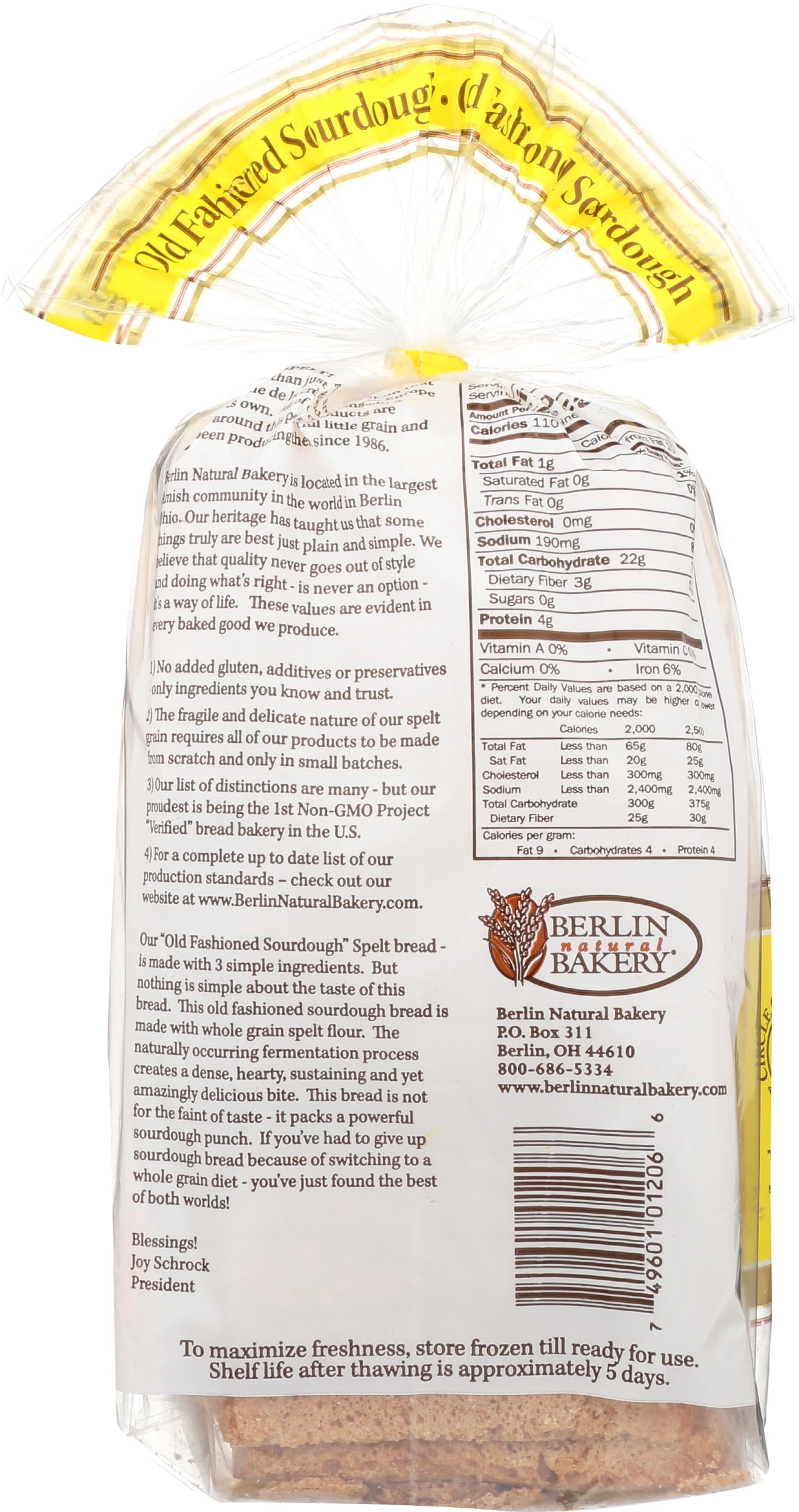 Berlin Bakery Sourdough Spelt Bread, 24 OZ