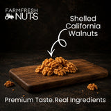 Raw Shelled California Walnuts Halves & Pieces (1 Lb.) - Compares to Organic Walnuts - Great Source of Omega 3 - Vegan & Keto Friendly - Farm Fresh