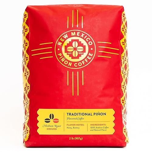 New Mexico Piñon Coffee Naturally Flavored Coffee (Traditional Piñon Ground, 2 pound)
