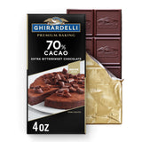 GHIRARDELLI Premium 70% Cacao Extra Bittersweet Chocolate Baking Bar, 4 oz - Rich Dark Chocolate for Gourmet Desserts