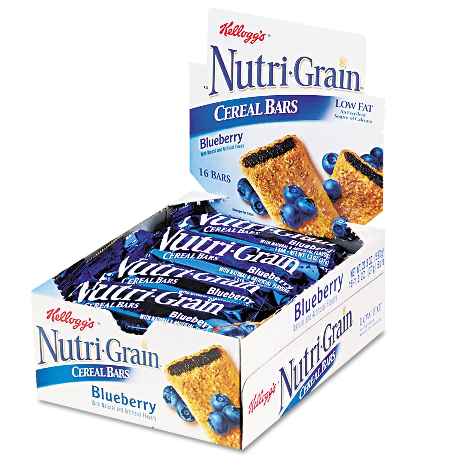 Kellogg's Nutrigrain Cereal Bar,Individually Wrapped - Blueberry - 16 / Box