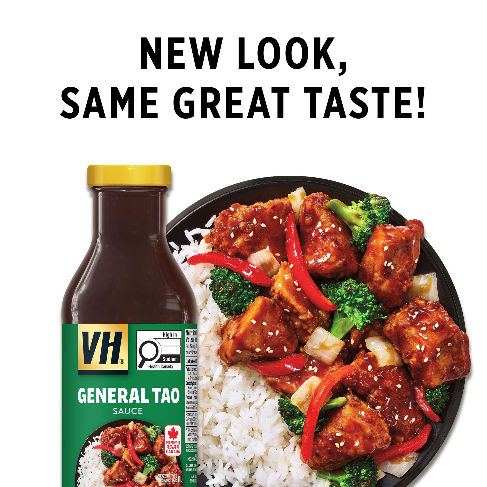 VH General Tao Stir Fry Sauce, 355ml/12oz, 12 Count, Jars {Imported from Canada}