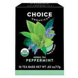Choice Organic Teas Peppermint Tea - Compostable - Caffeine Free - 48 Organic Herbal Tea Bags (Pack of 3)