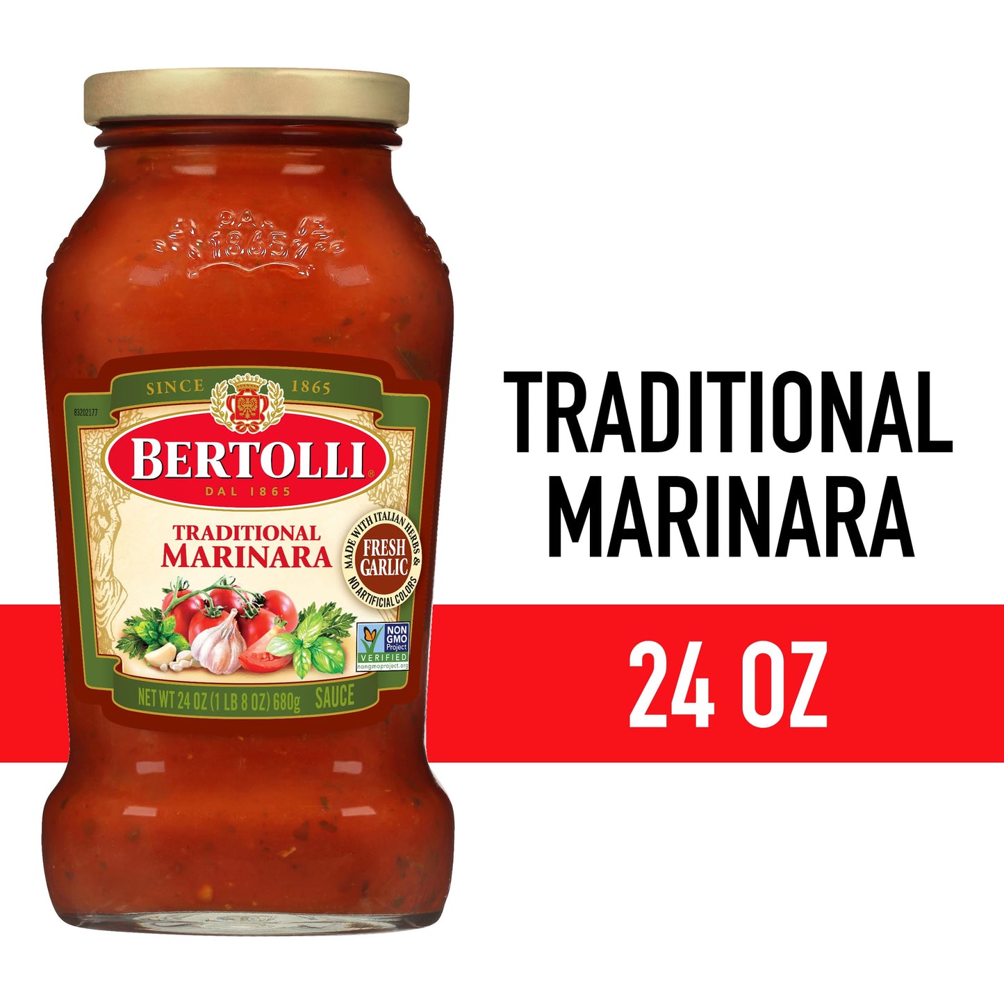 Bertolli Traditional Marinara Sauce, Spaghetti Tomato Pasta Sauce, 24 oz