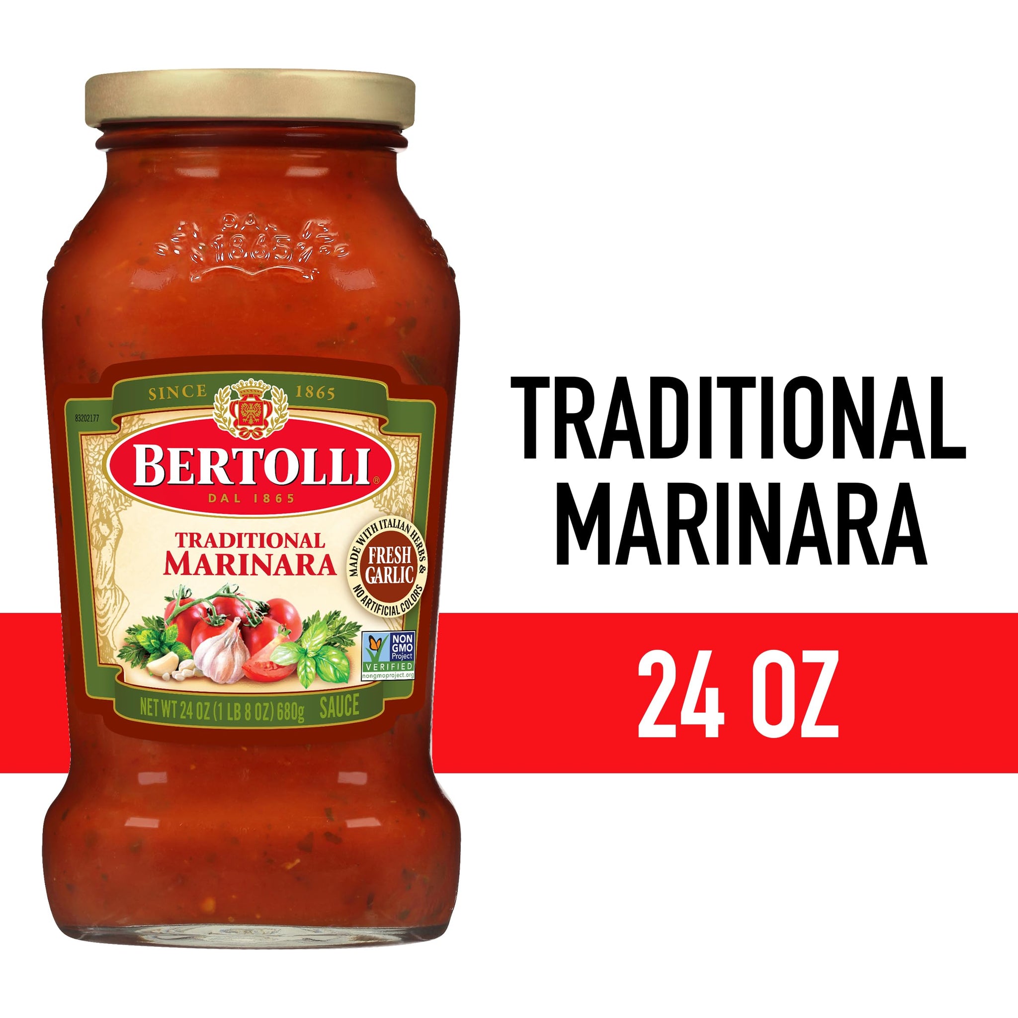 Bertolli Traditional Marinara Sauce, Spaghetti Tomato Pasta Sauce, 24 oz