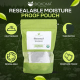 Biokoma Organic Horsetail Dried Herb 30 Tea Bags Shavegrass Equisetum Arvense USDA Organic Herbal Tea Healthy Hair Skin Nails Support Resealable Pouch