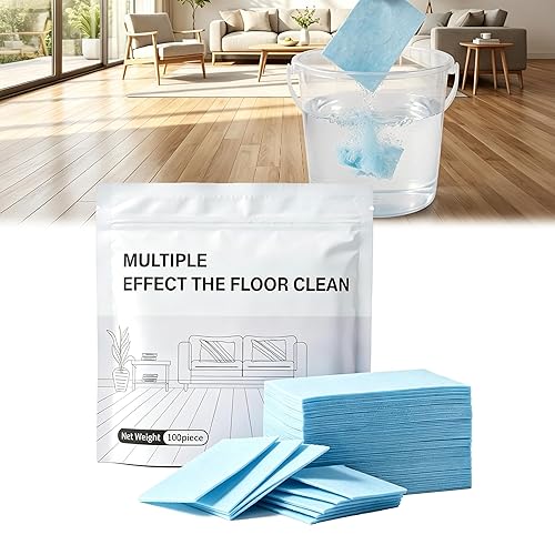 100 Piece Floor Cleaning Tablets Multi-Surface Cleaner, New Floor Cleaning Tablets Sheets, Water Soluble Floor Cleaner for Mopping for Hardwood