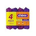 ETERNA Multicolor Scrubsponge, Kitchen Scrubbing Sponges, Heavy Duty Non-Scratch Scrubbing Cleaner Sponges (4 Units)