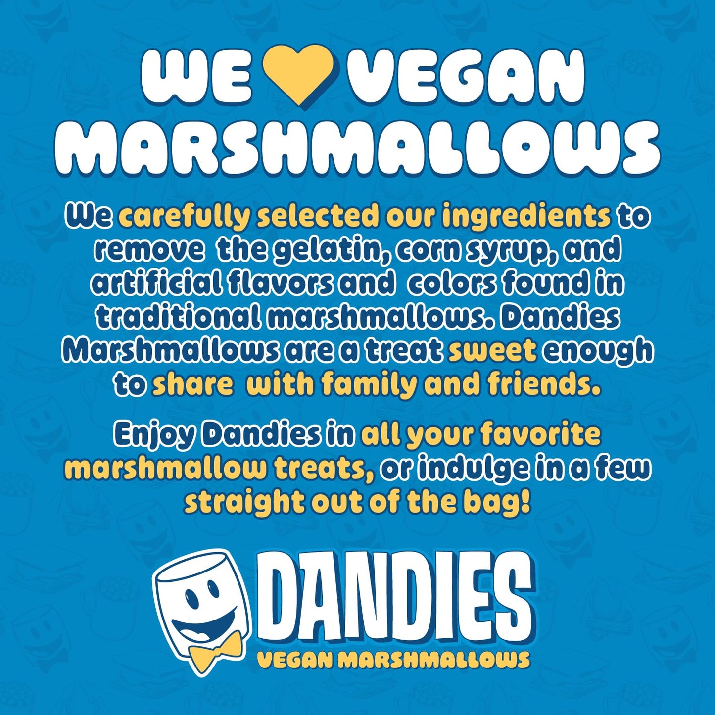 Dandies Mini Vegan Marshmallows, No Artificial Flavorings, Food Dyes, Corn Syrup, or Gelatin, Perfect for Roasting, S’mores, or Snacking (4 Pack)