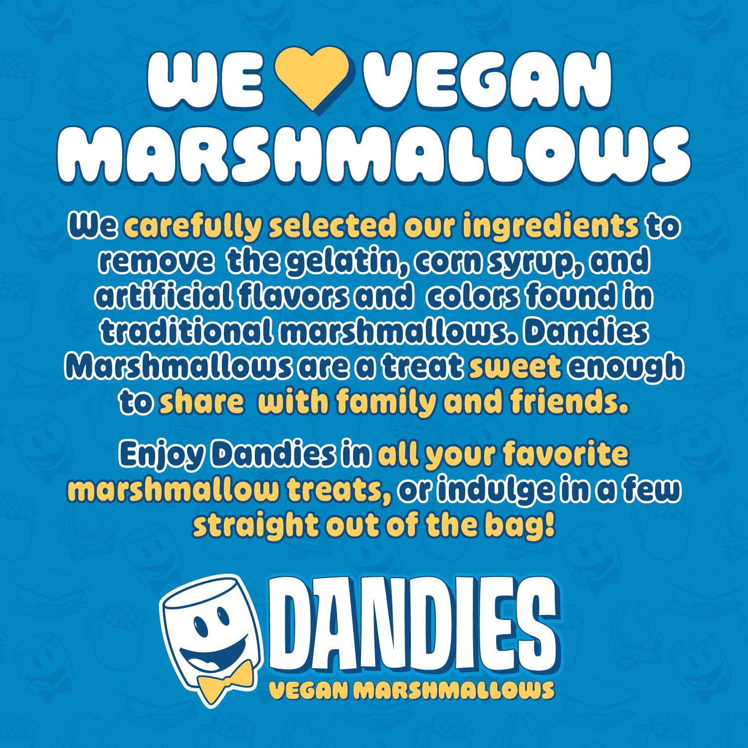 Dandies Mini Vegan Marshmallows, No Artificial Flavorings, Food Dyes, Corn Syrup, or Gelatin, Perfect for Roasting, S’mores, or Snacking (4 Pack)