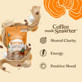 Four Sigmatic Original Focus Mushroom Coffee Latte | Plant-Based Organic Instant Latte with Lion’s Mane Mushroom for Focus and Mental Clarity | Made