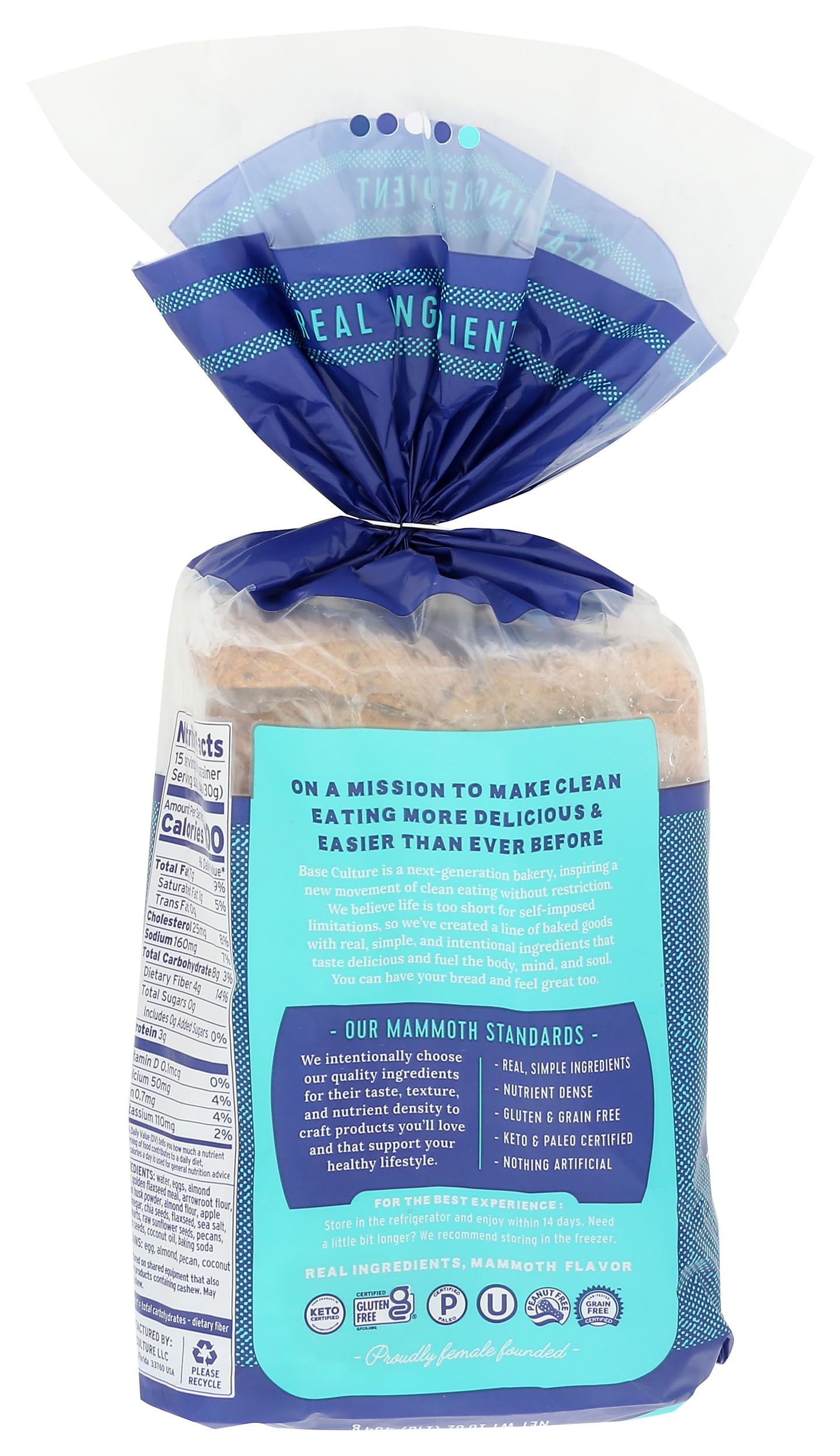 Base Culture 7 Nut & Seed Bread, 16 OZ