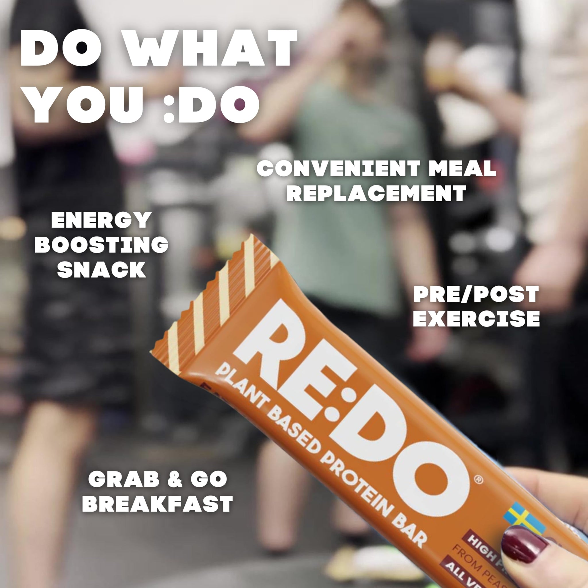 RE:DO Plant-Based Chocolate Plant-Based Protein Bars, 9 Bars, 12g Vegan Protein, Dairy & Nut Free, No Palm Oil, Meal Replacement, Healthy Snacks