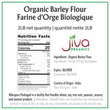 Jiva Organic Barley Flour 2 Pound - All Natural & Raw - Product of India