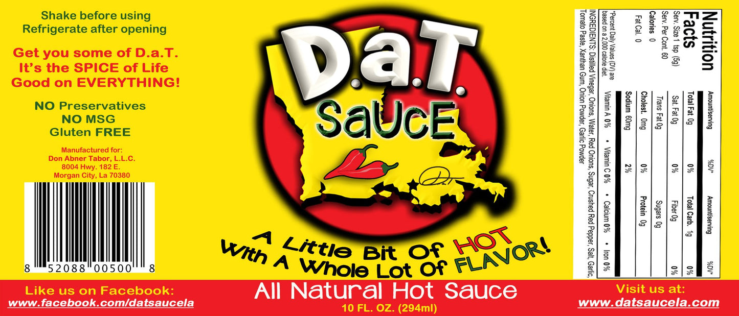 D.a.T. Sauce 12 Pack of 10oz Sauce Bottles